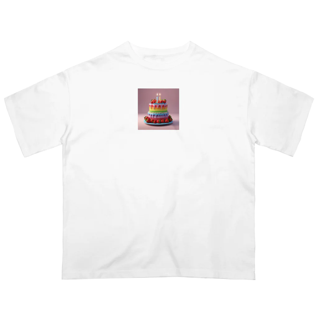 さくまドロップスのレインボーケーキ Oversized T-Shirt