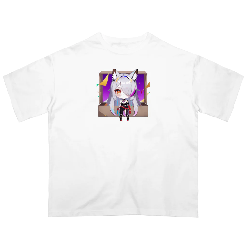 momonekokoの獣耳の女の子 オーバーサイズTシャツ