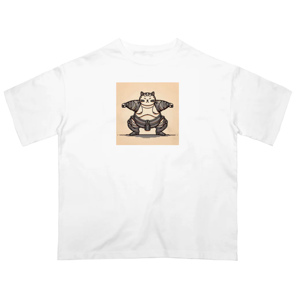 frogsystemの猫力士 オーバーサイズTシャツ