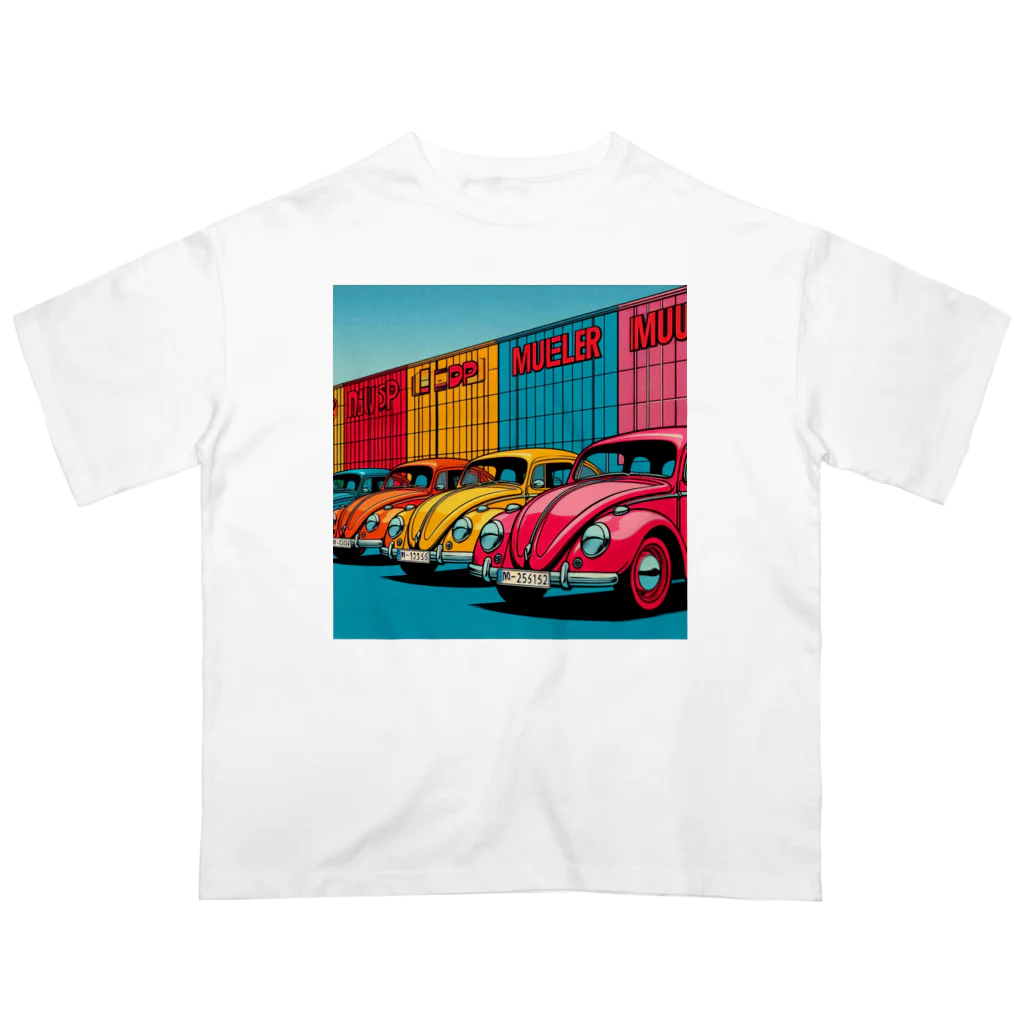 aircooled3のレトロポップなワーゲン Oversized T-Shirt