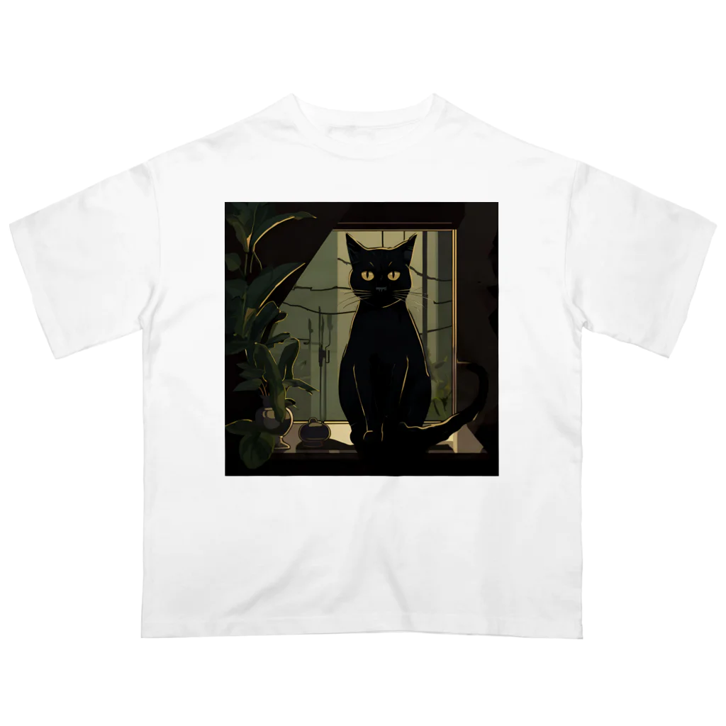 8890の黒猫 オーバーサイズTシャツ