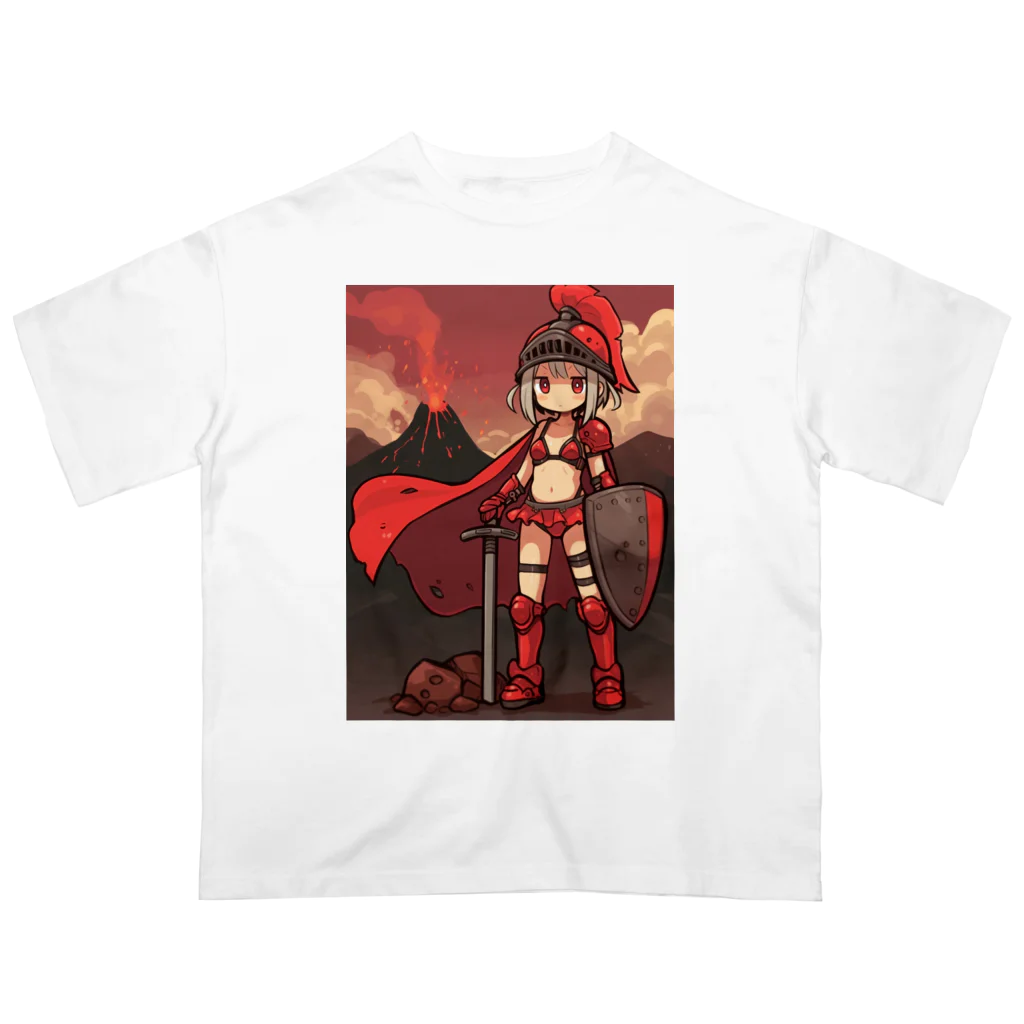 シロクマペンギンの火山の女剣士 Oversized T-Shirt