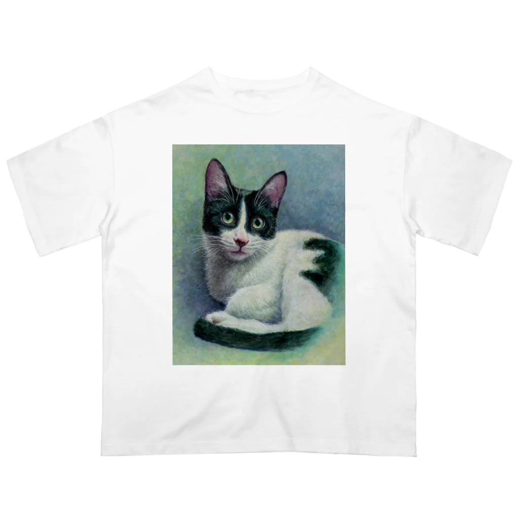 ユキ・エスのキャットアートハチワレくん オーバーサイズTシャツ