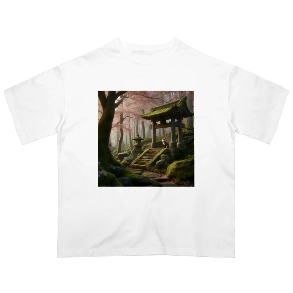 wezooweの神社廃墟1 オーバーサイズTシャツ