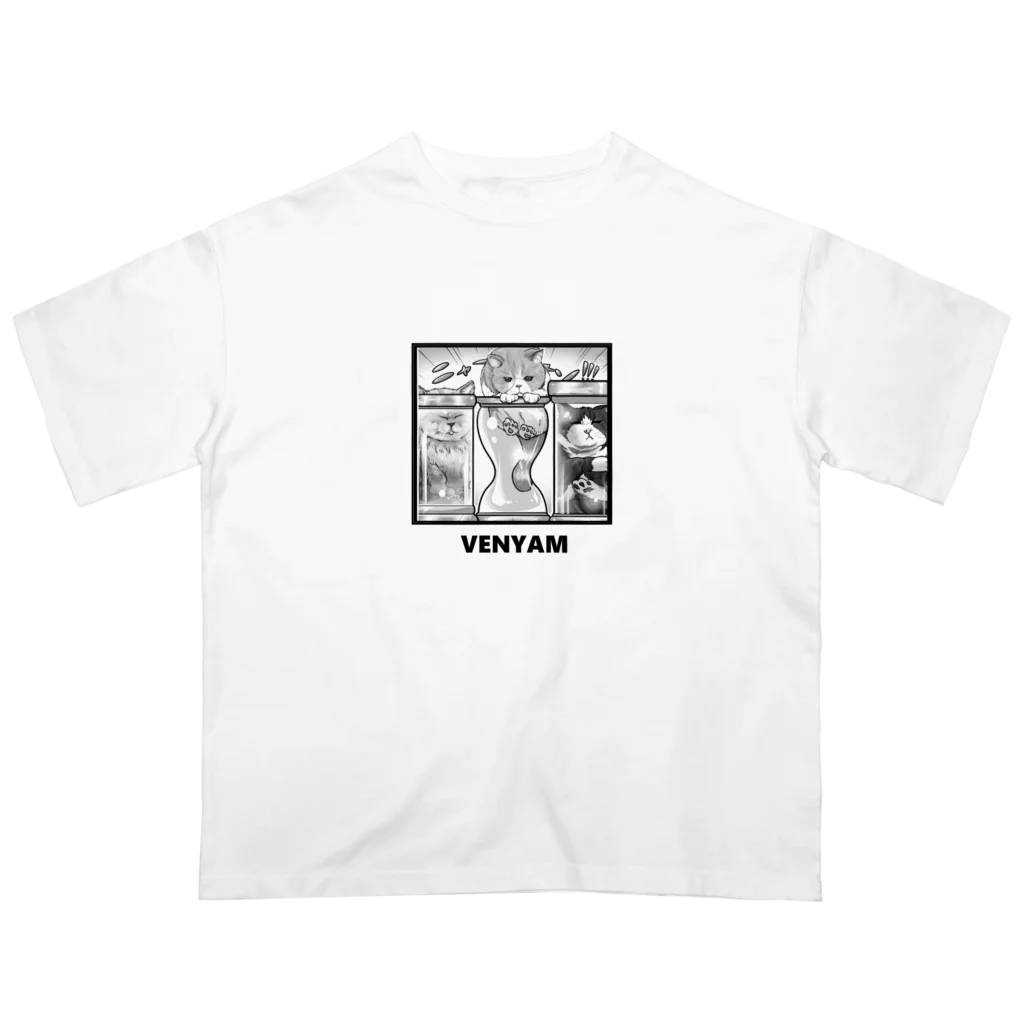decayedcrowの液体猫ベニャム　お洒落グッズ Oversized T-Shirt