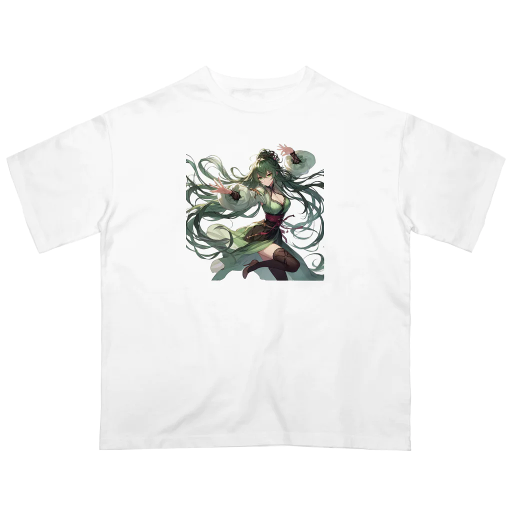 ryo-ishの碧の髪の少女 オーバーサイズTシャツ