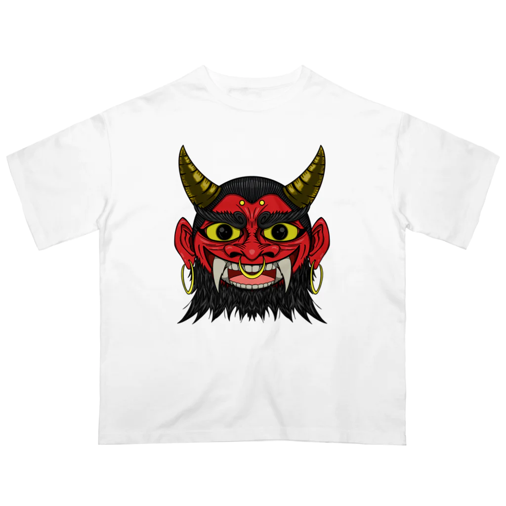 FacefacefacesのRed ogre face Oversized T-Shirt