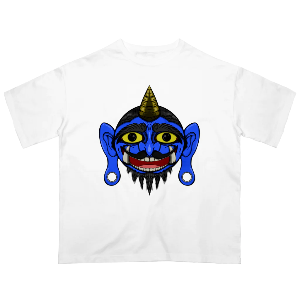 FacefacefacesのBlue ogre face Oversized T-Shirt