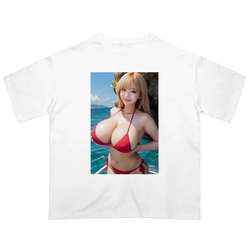 デジタル美女アートのAI美女グラビア10 オーバーサイズTシャツ