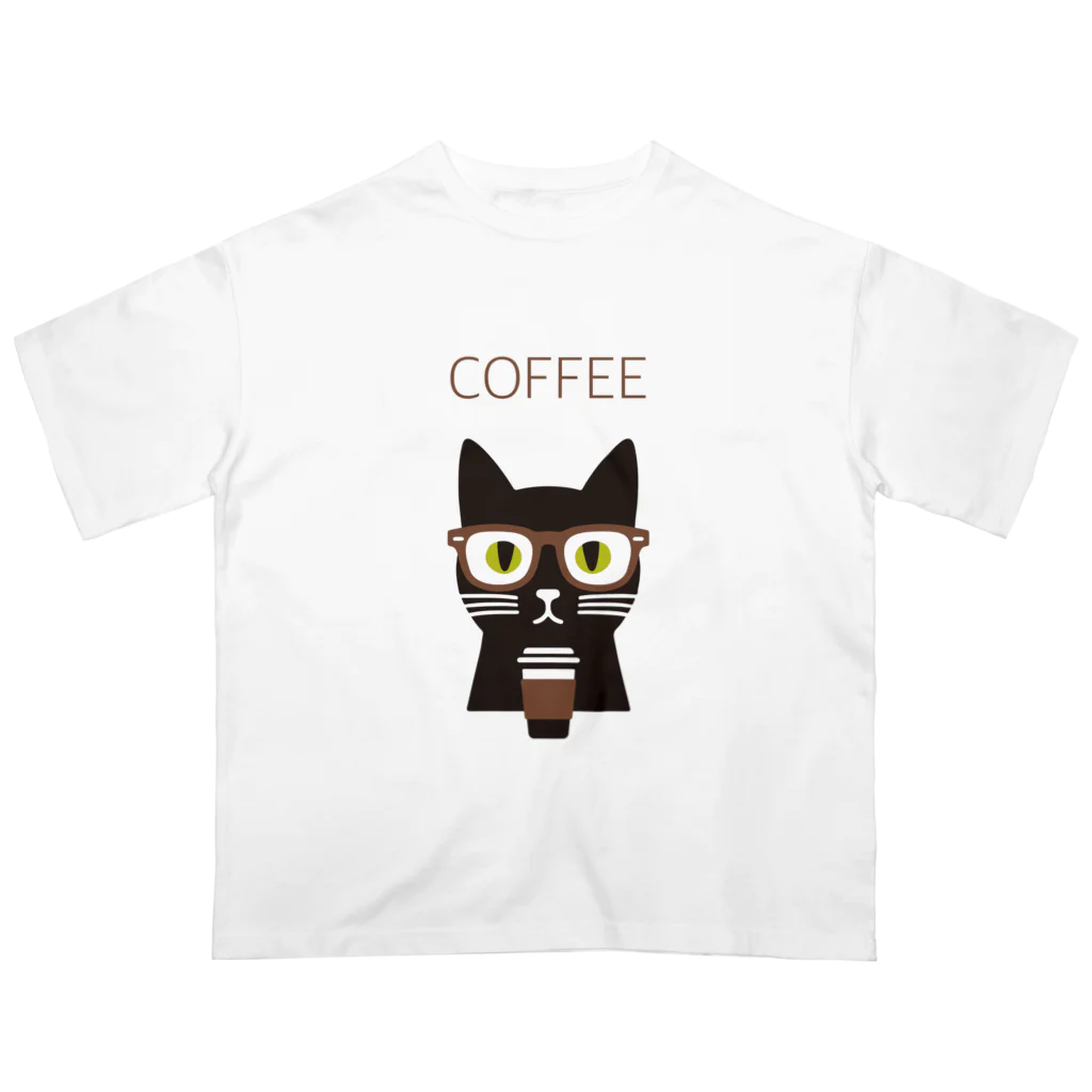 ねこのみのコーヒー ネコ オーバーサイズTシャツ