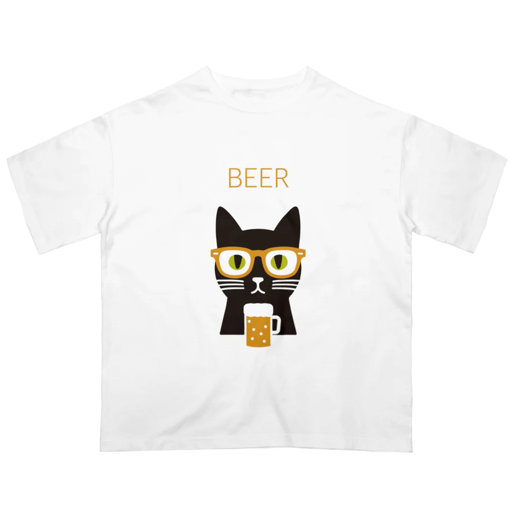 ねこのみのビール ネコ オーバーサイズTシャツ