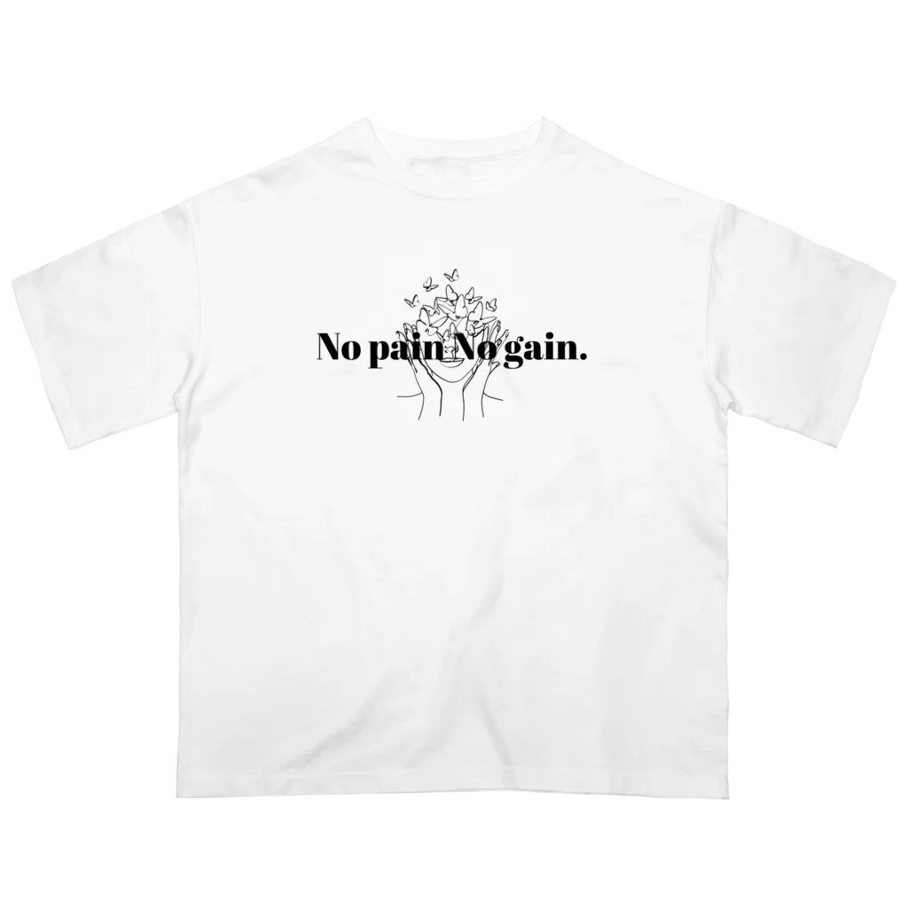 blueingreenのNo pain No gain. Oversized T-Shirt