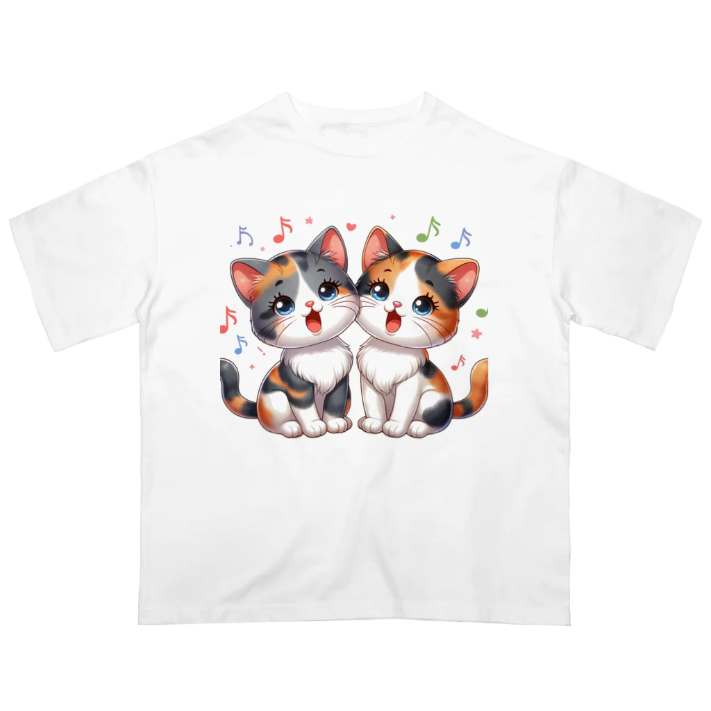 チェリモヤのねこコーラス 08 オーバーサイズTシャツ