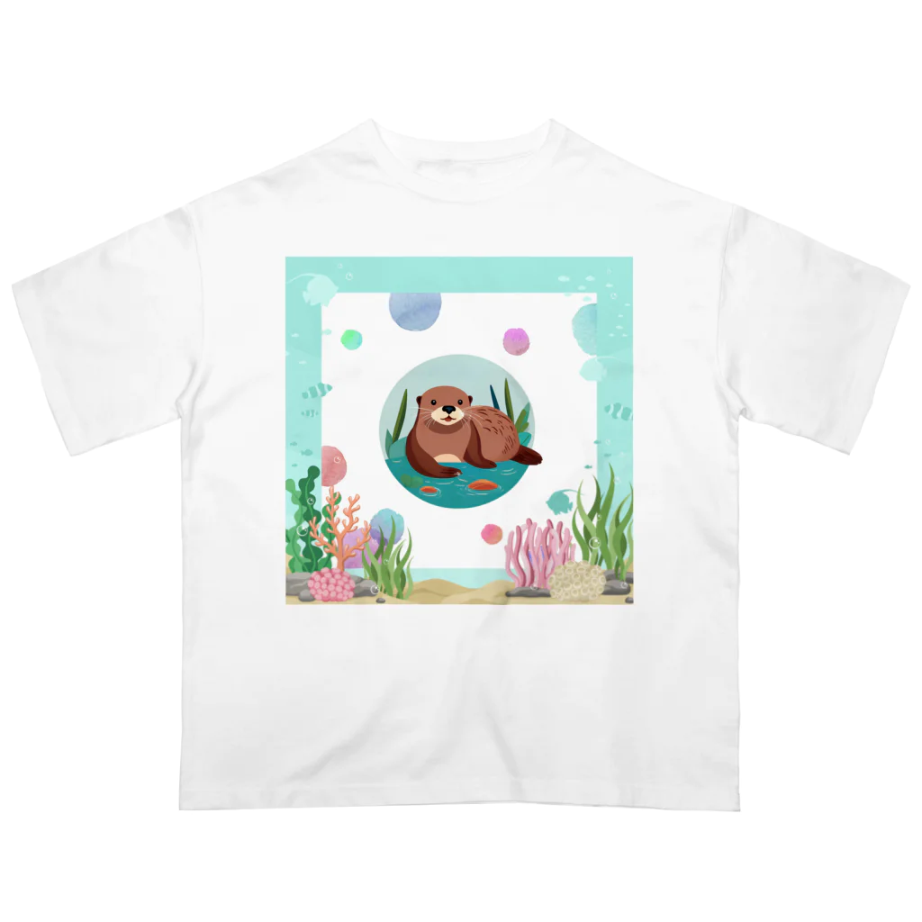 はちみつあめのカワウソ君 オーバーサイズTシャツ