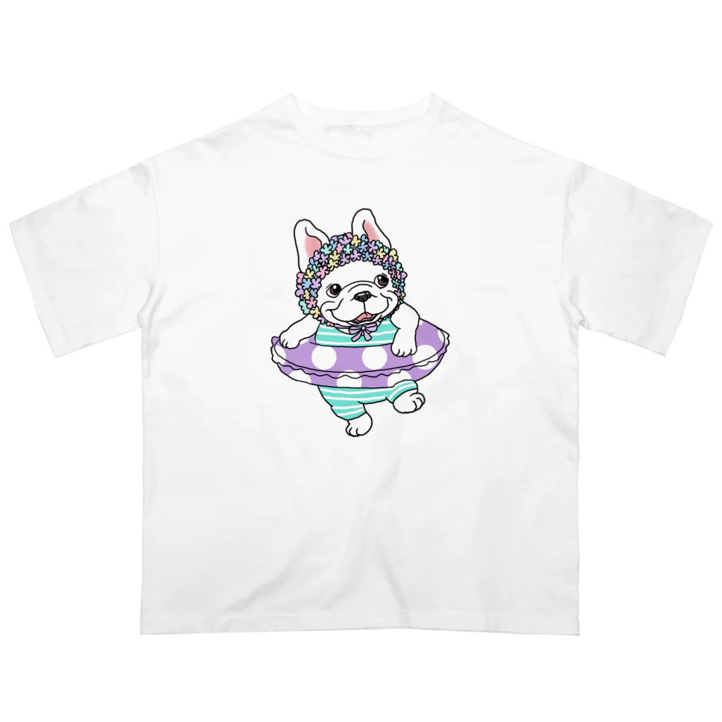 2216studioのわーい、夏だよー！のフレブルちゃん。 オーバーサイズTシャツ