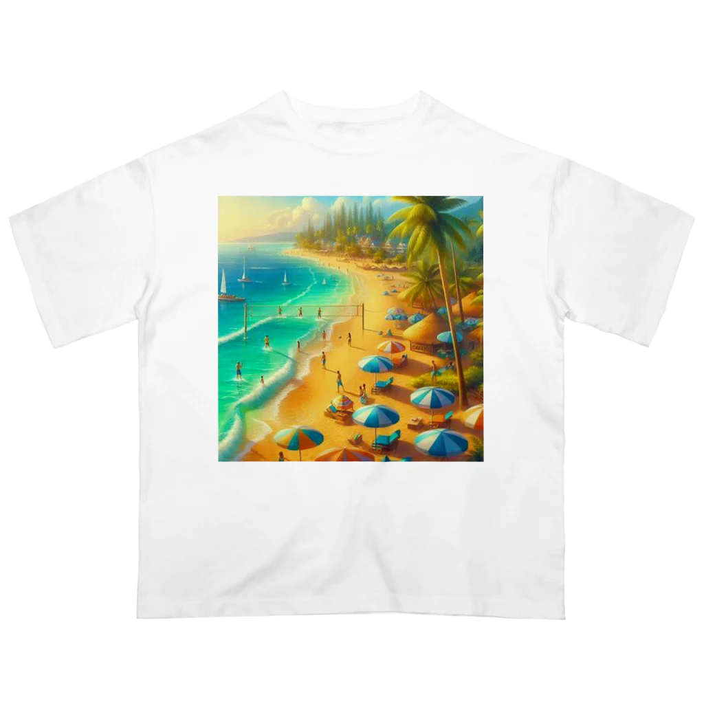Rパンダ屋の「夏のビーチグッズ」 オーバーサイズTシャツ