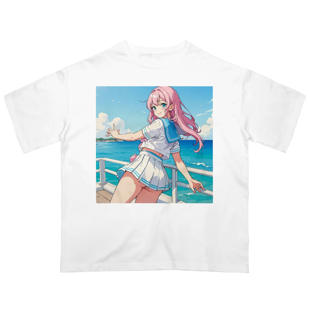 yozoraniyumeoの魔法セーラー少女 オーバーサイズTシャツ