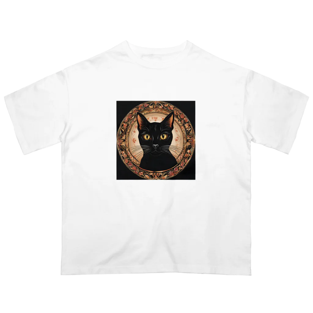 いっしーオリジナルの黒猫 Oversized T-Shirt