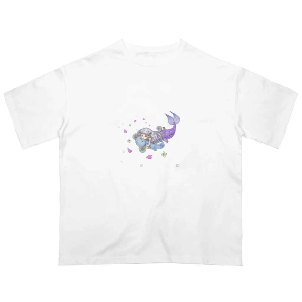 しのりとシノリー（Daydream)の人魚姫とくまちゃん2 オーバーサイズTシャツ