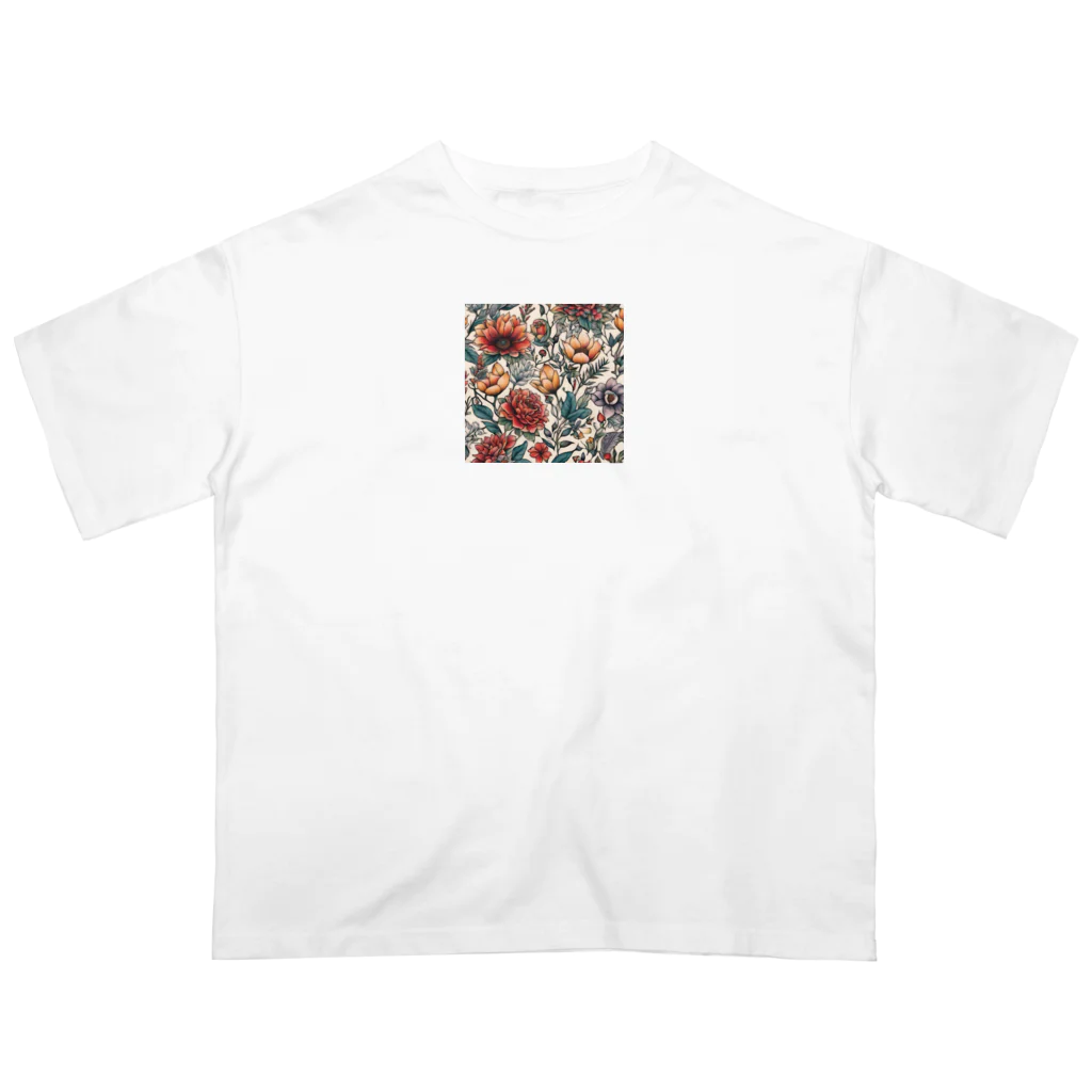 PlayfulBaseの花柄 オーバーサイズTシャツ