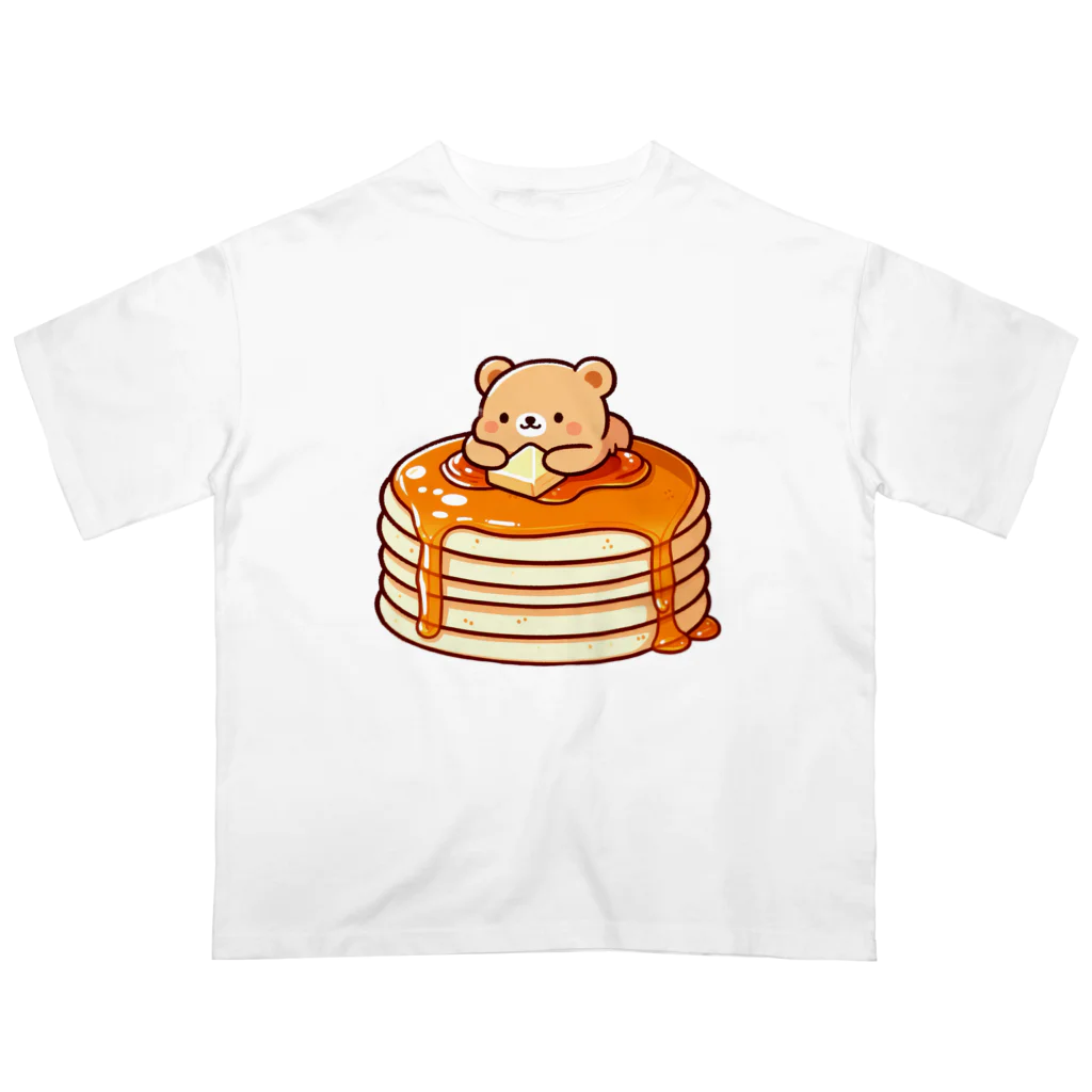 Slabo+Kariiのホットケーキとクマさん Oversized T-Shirt