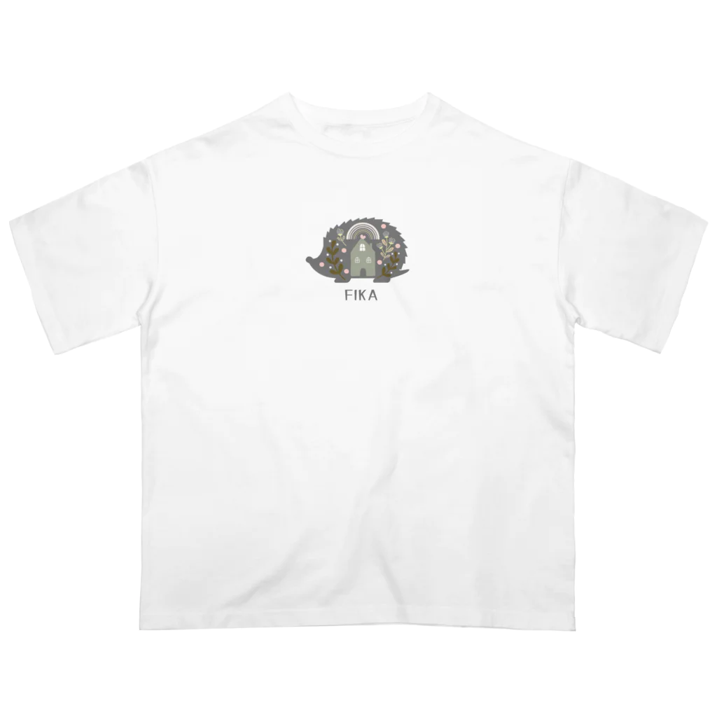 ZenCの【FIKA 北欧 ハリネズミ】2 Oversized T-Shirt