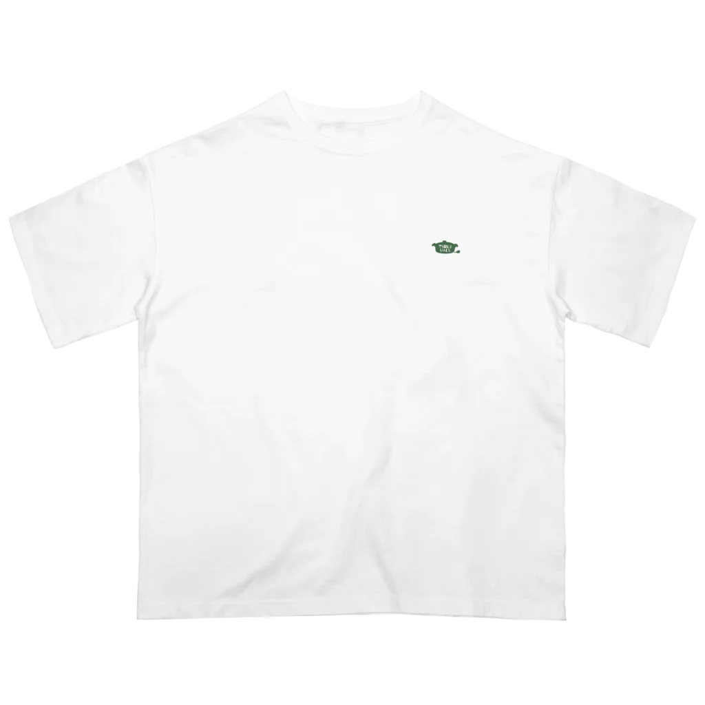 つくも町のお土産屋さんのPOPななべいぬT（緑） Oversized T-Shirt
