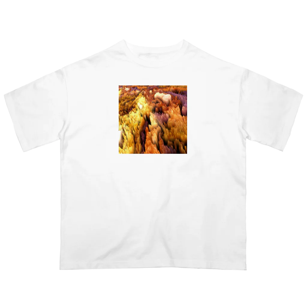 🍩tarojiro(たろじろ) shop🍩の捕らわれの土ロボット模様 Oversized T-Shirt