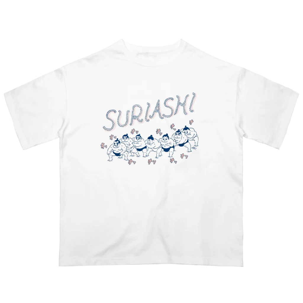 Itsu Horiguchi/ホリグチイツのsuriashi_blue オーバーサイズTシャツ