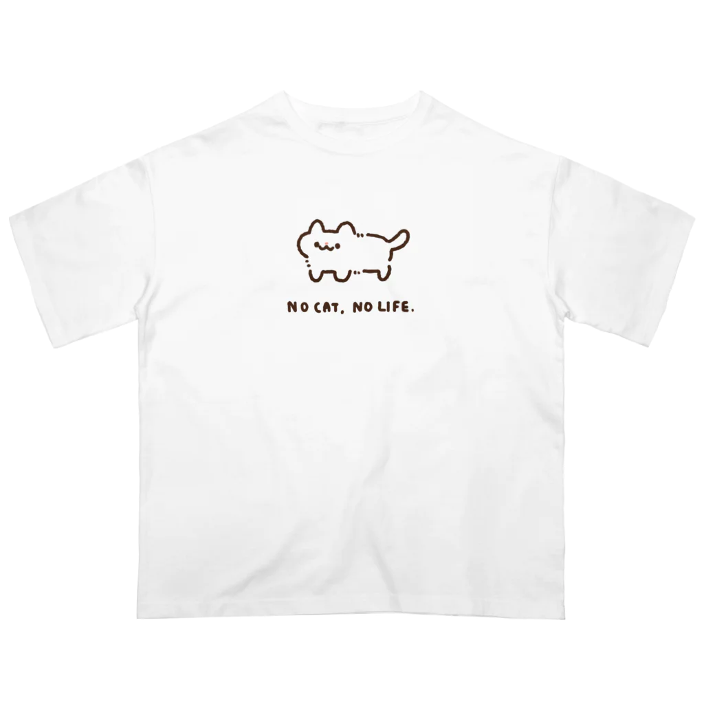 まよはうすのNO CAT, NO LIFE. Oversized T-Shirt