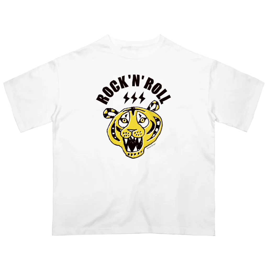 ROCK 'N' ROLL TIGER　ロックンロール タイガーの寅年 ROCK'N'ROLL TIGER タイガー／トラ／虎／ オーバーサイズTシャツ