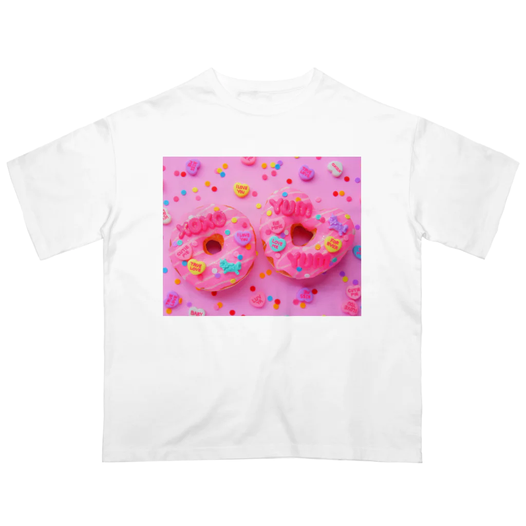 fancy fake sweets Marianne☆のyum yumドーナツ🍩 オーバーサイズTシャツ