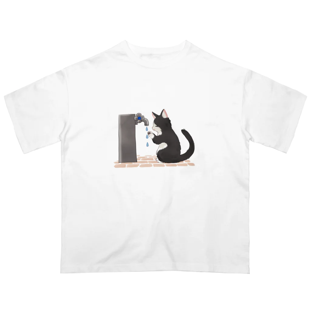 #保護猫カフェひだまり号の手洗い猫 Oversized T-Shirt