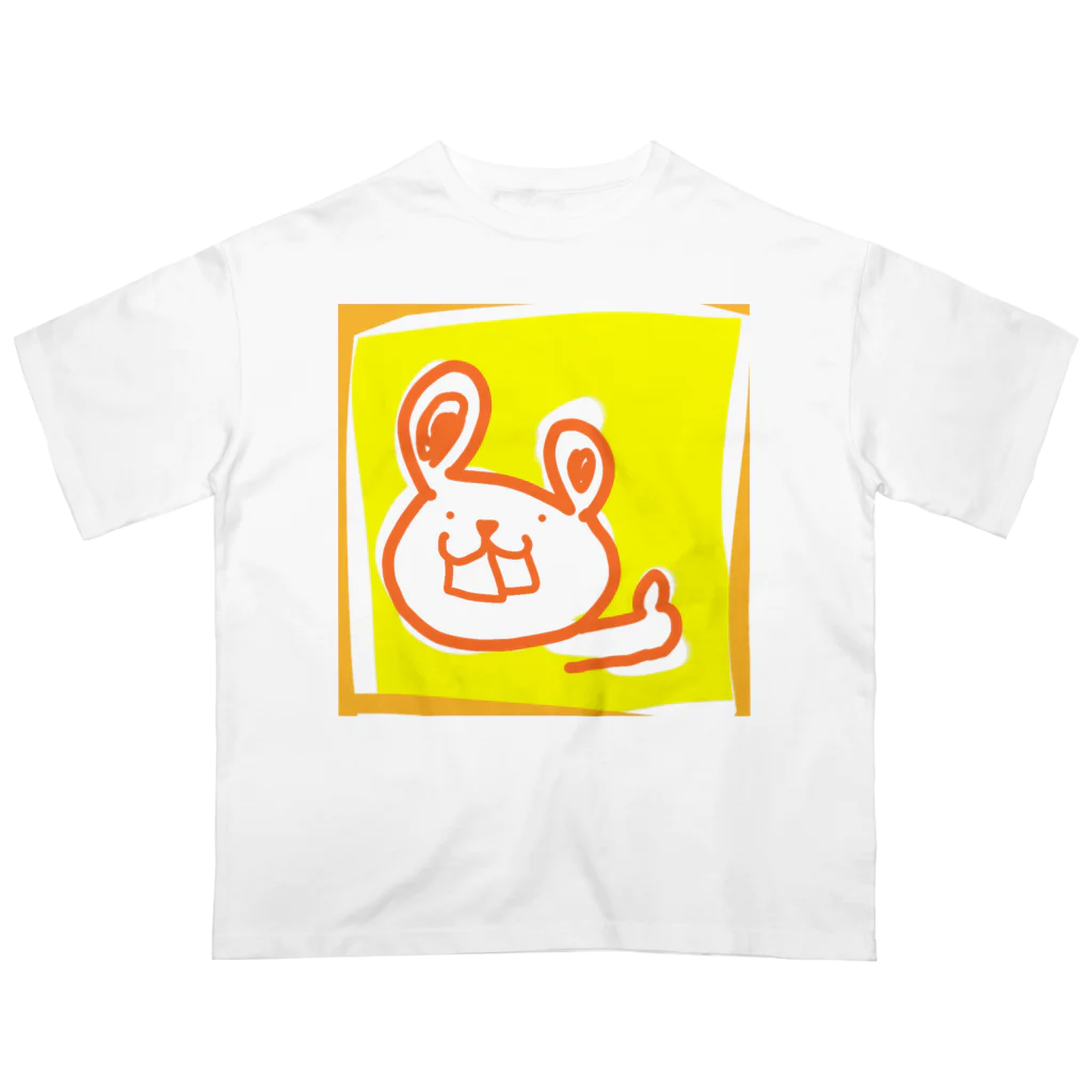 フラッページのGOOD LUCK ウサお Oversized T-Shirt