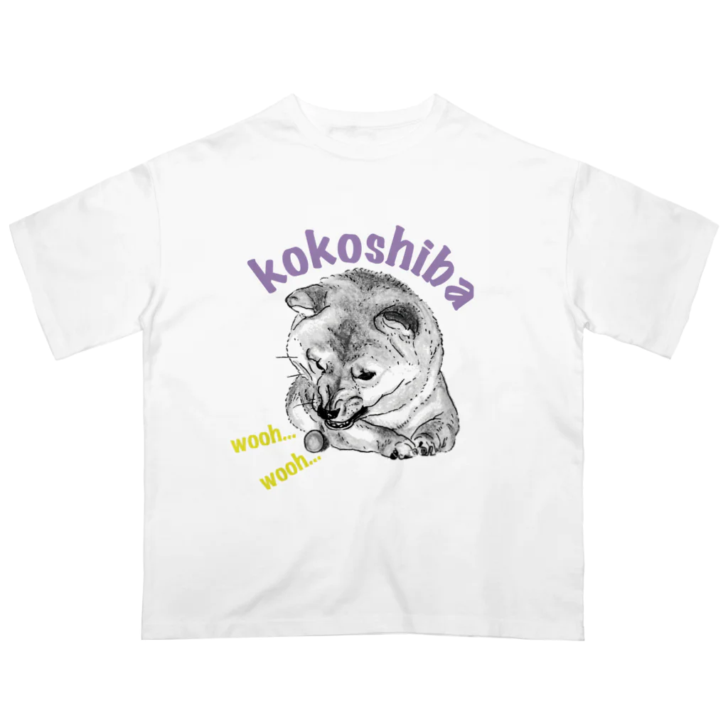 kokoshibaのガルルしばいぬ オーバーサイズTシャツ