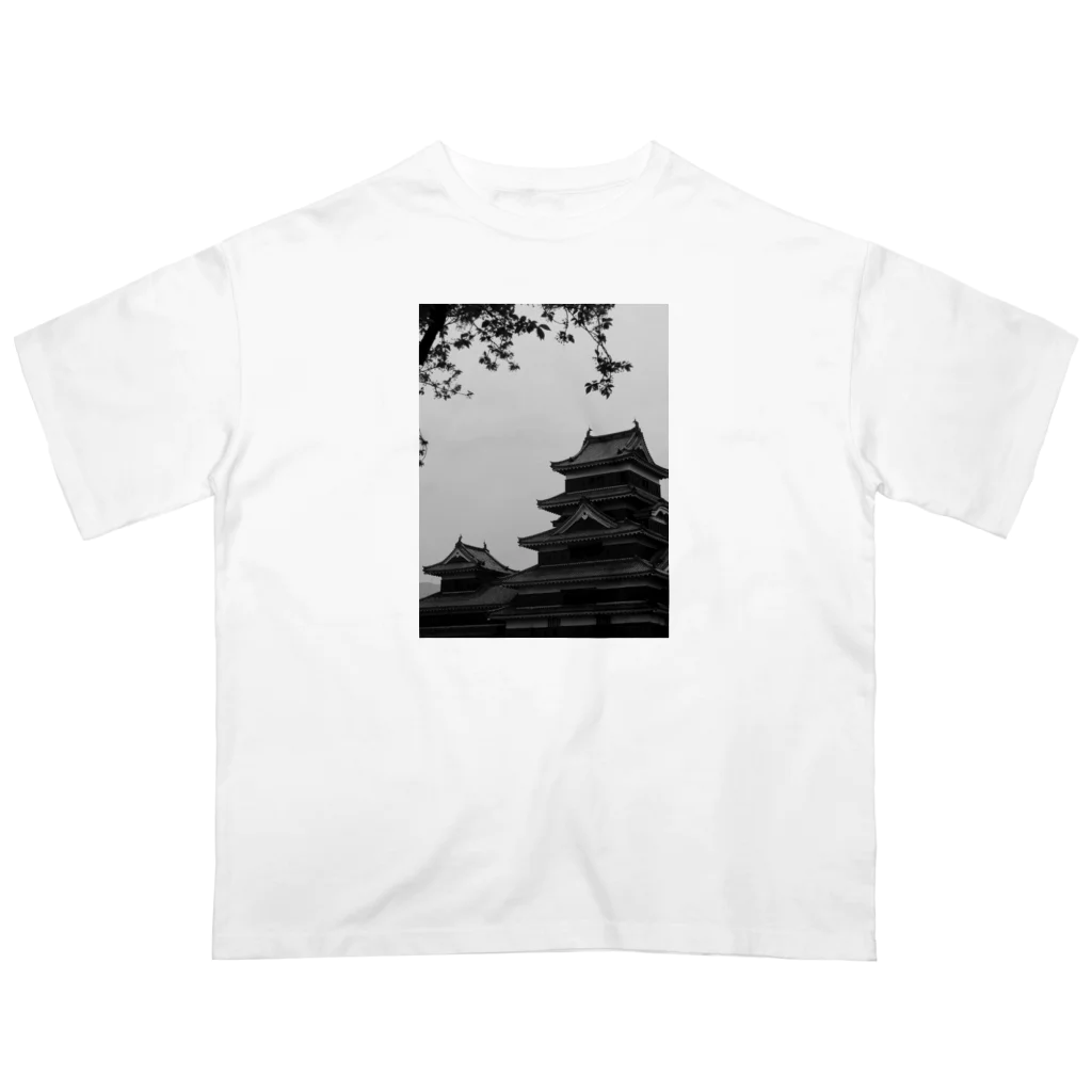 サンセットの松本城 オーバーサイズTシャツ