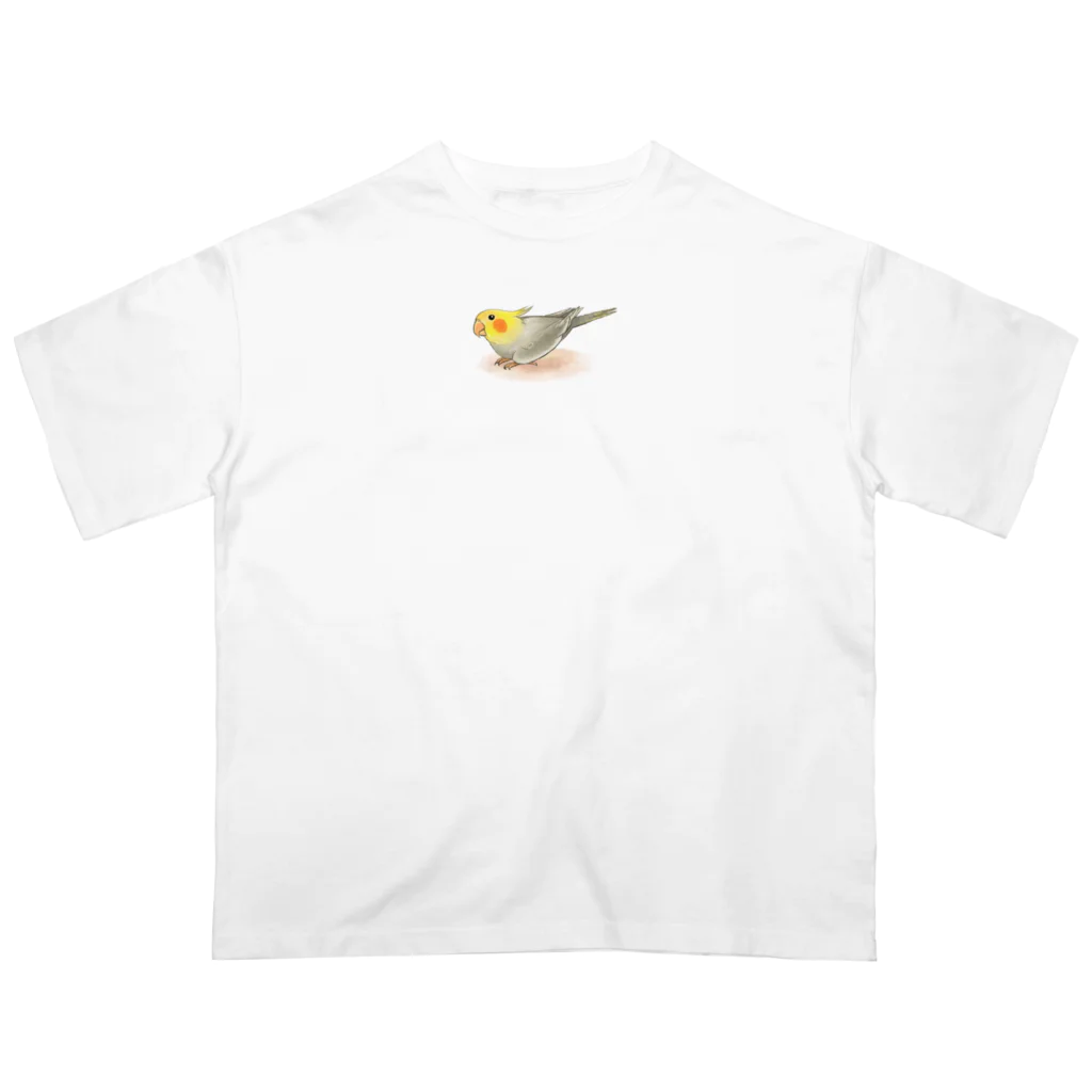 まめるりはことりのオカメインコ　レキ【まめるりはことり】 オーバーサイズTシャツ