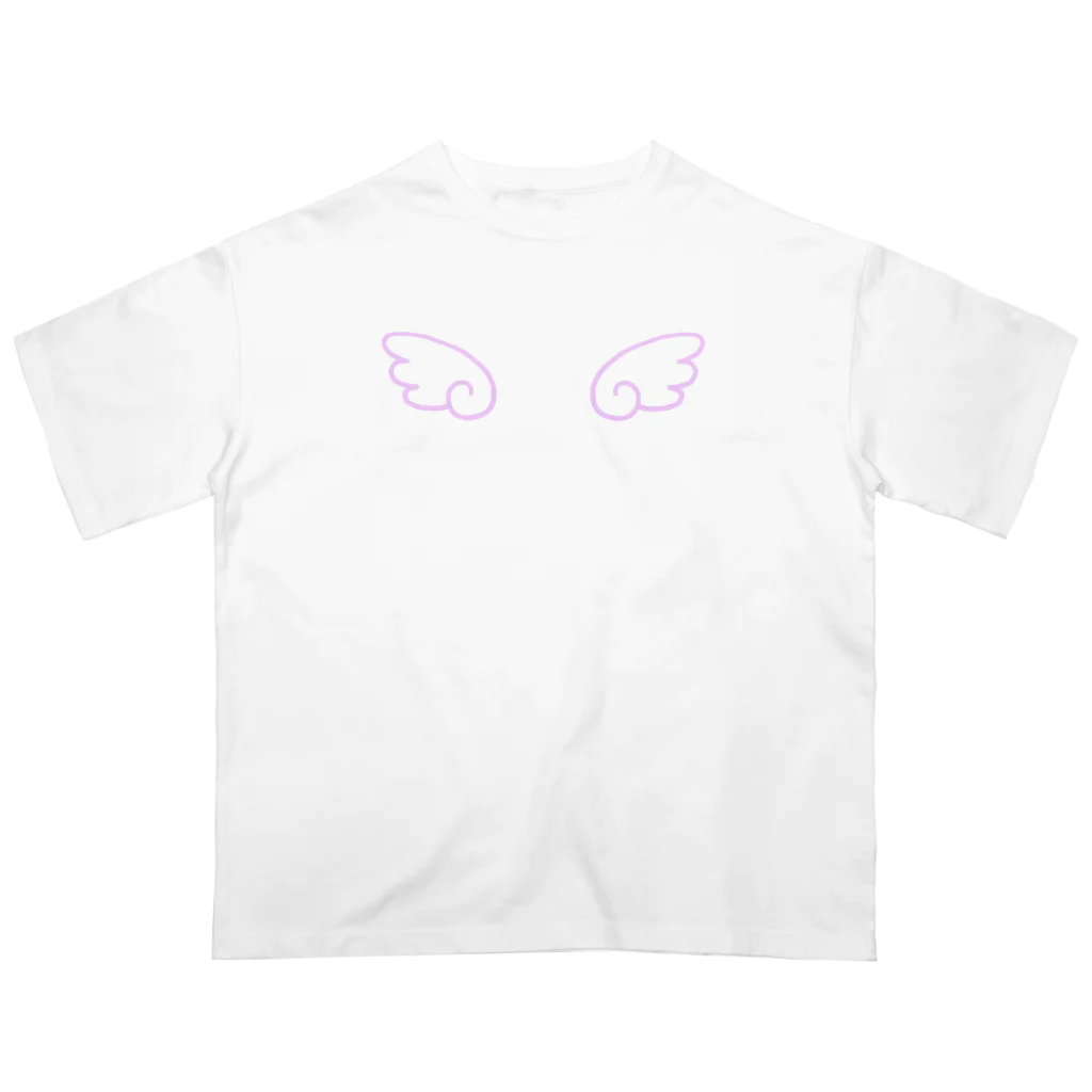 はぬの天使の羽（ピンク） Oversized T-Shirt