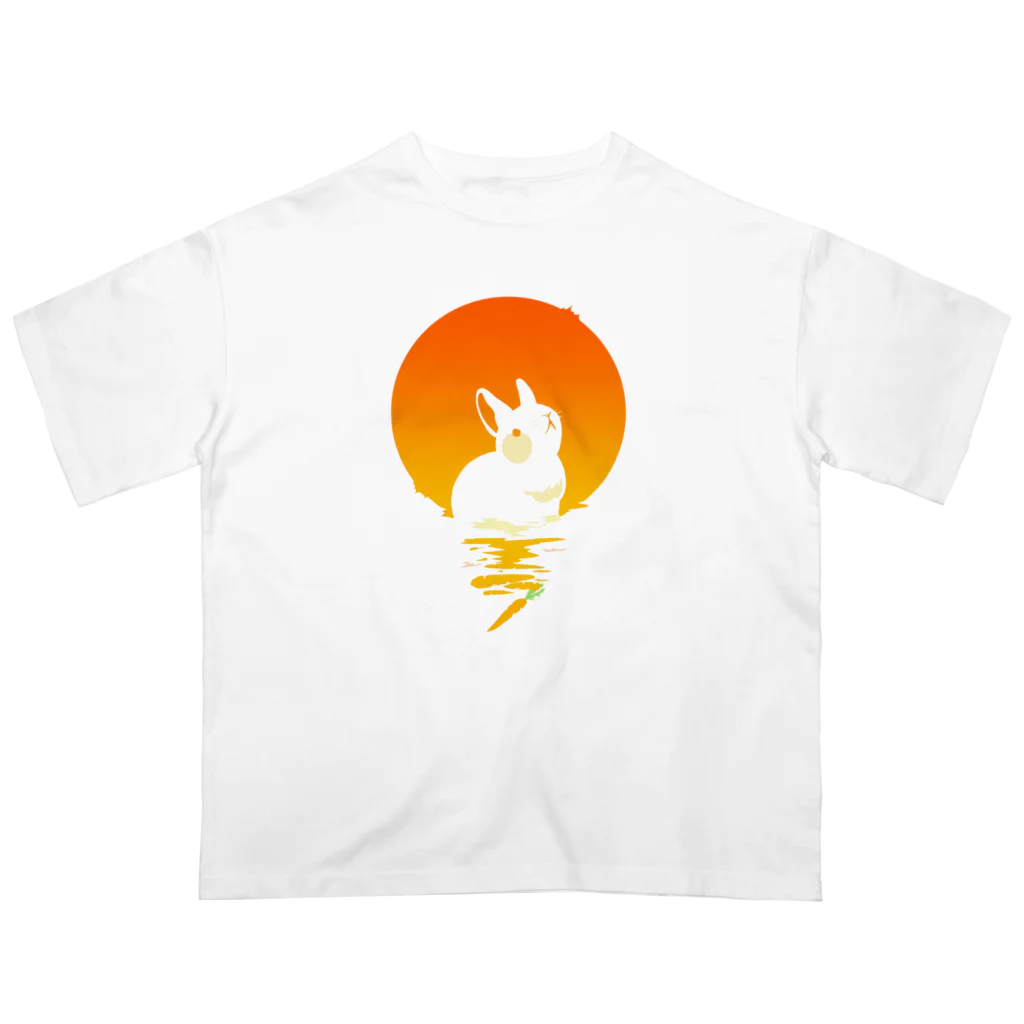 じんらいむのCarrot Rabbit Sunset オーバーサイズTシャツ