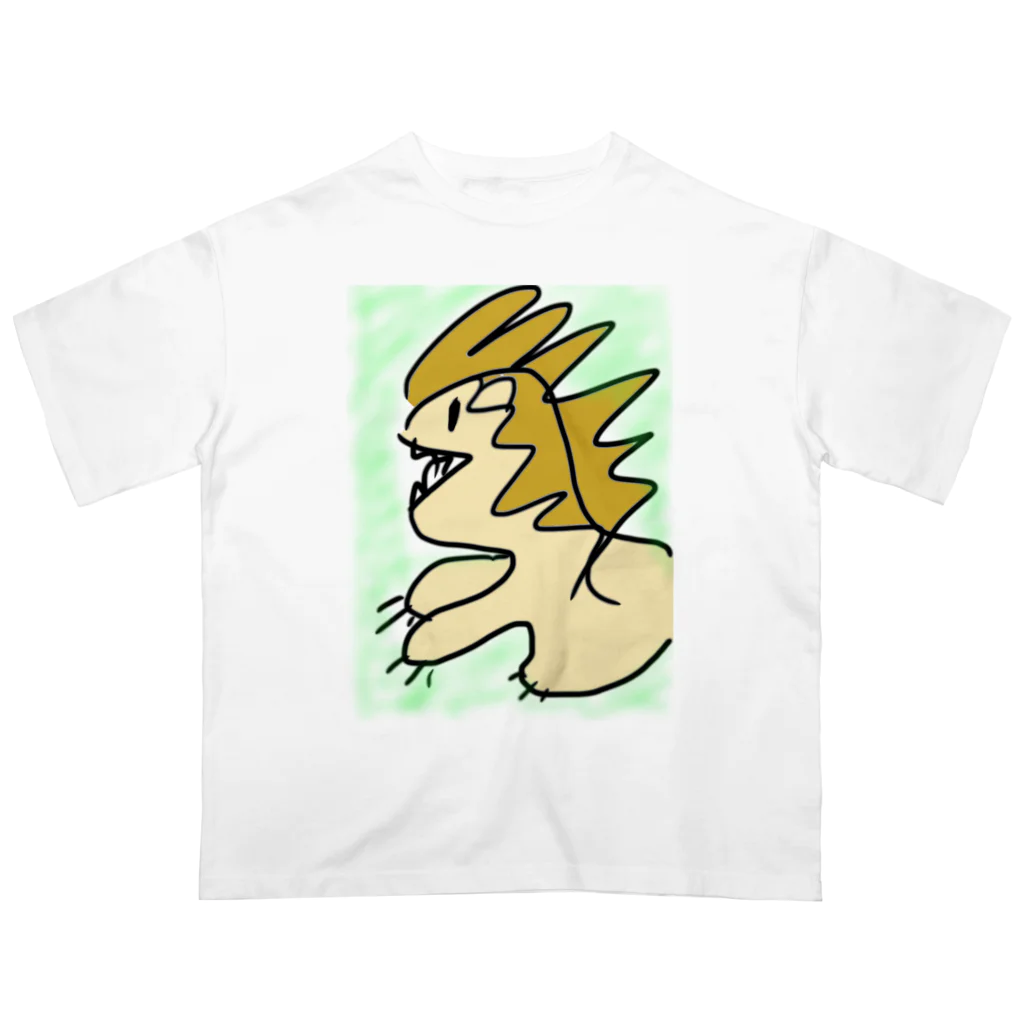 ゆるい感じでこもりたいの若獅子くん Oversized T-Shirt