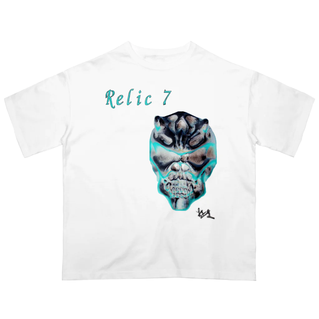 Relic7のRelic 7　二角鬼スカル オーバーサイズTシャツ