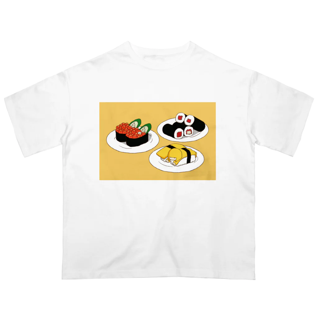 伊六のなんかいる。いくら鉄火玉子T オーバーサイズTシャツ