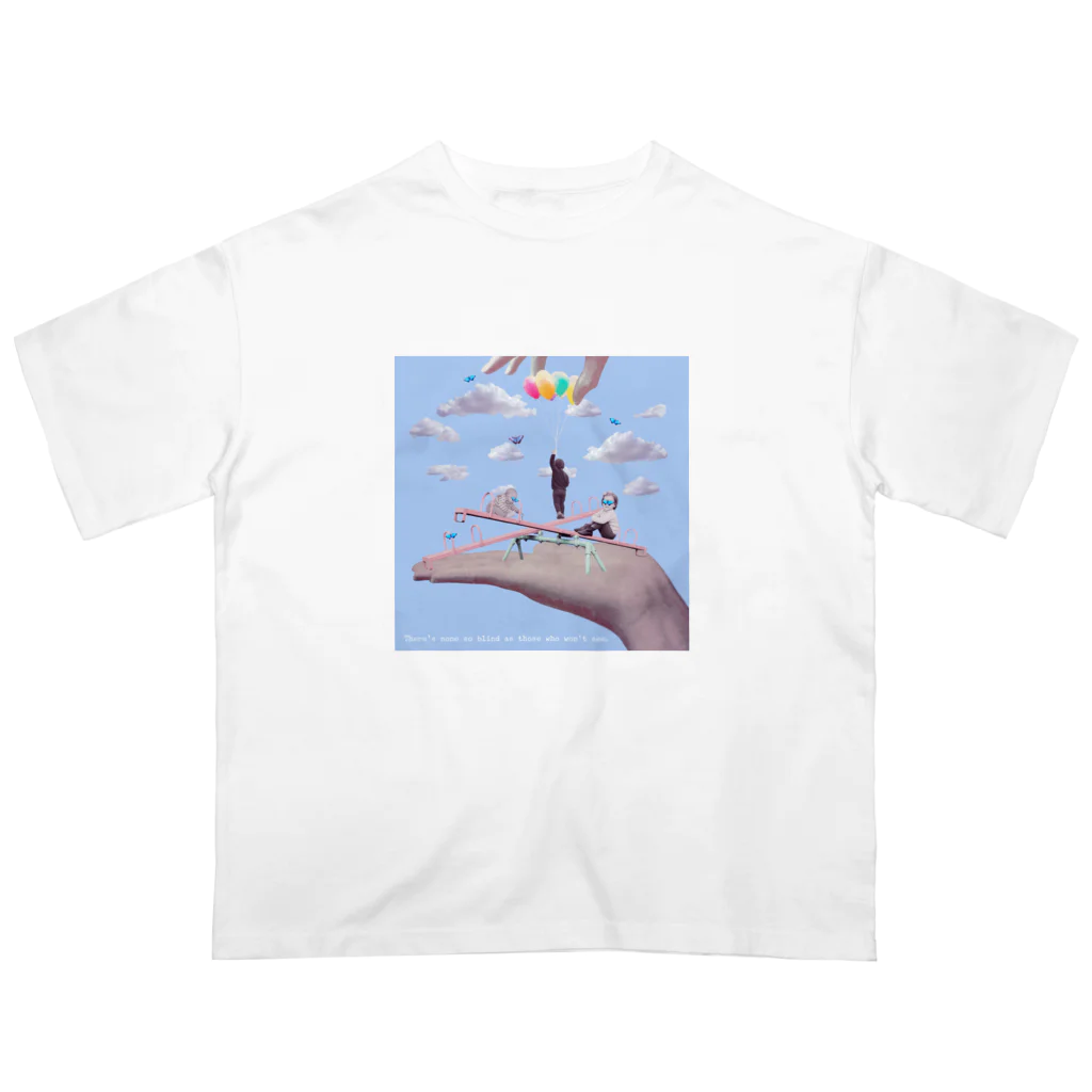 ないものねだりのMarionette(blue) オーバーサイズTシャツ