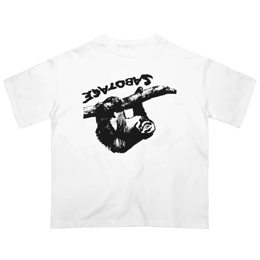 RHYTHM to SABOTAGE BPMのなまけまばたくび オーバーサイズTシャツ