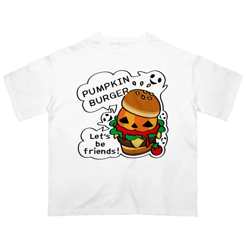 イラスト MONYAAT のGz かぼちゃバーガーA オーバーサイズTシャツ