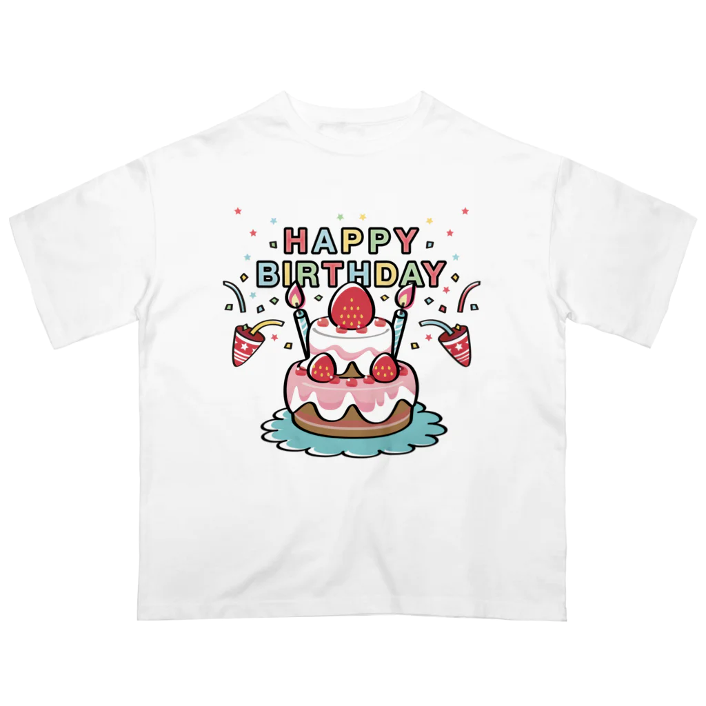 イラスト MONYAAT のCT61HAPPY BRITHDAY  Oversized T-Shirt