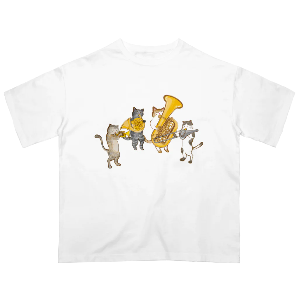 ちよ屋の三匹の猫 Oversized T-Shirt