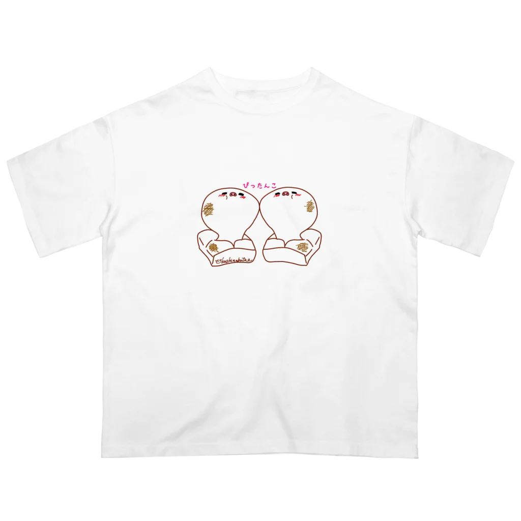 Draw freelyのおもち　ぴったんこ オーバーサイズTシャツ