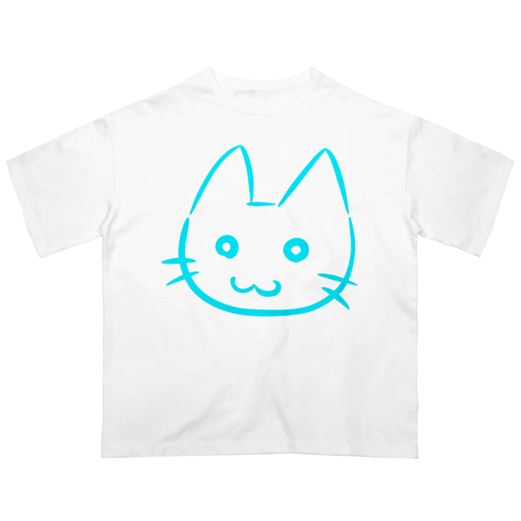 武者小路夕桐の水色猫 オーバーサイズTシャツ