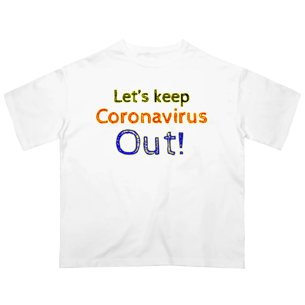 LalaHangeulのStop COVID-19 ~英語バージョン~ オーバーサイズTシャツ